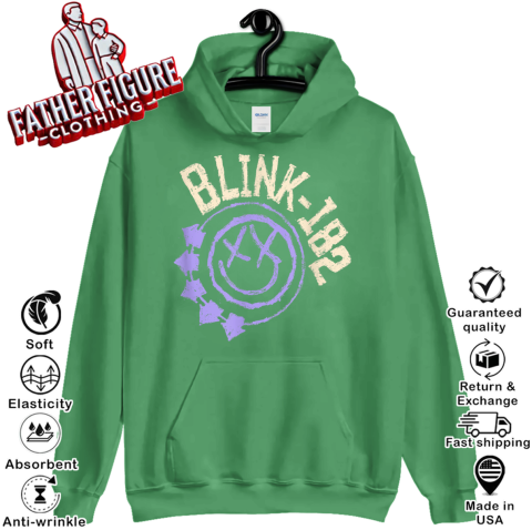 【ラッピング無料】 Purple Blink-182 Official Smiley Figure Father - Hoodie Logo トップス