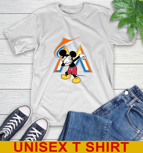 Miami Marlins MLB Baseball Dabbing Mickey Disney Sports T-Shirt