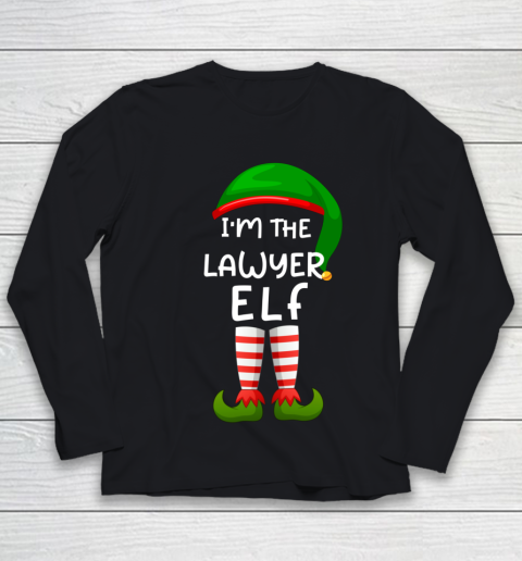 I m The Lawyer Elf Funny Elf Family Matching Christmas Youth Long Sleeve