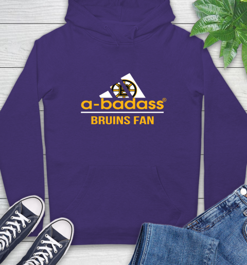NHL A Badass Boston Bruins Fan Adidas Hockey Sports Hoodie 5
