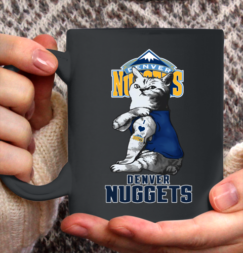 NBA Basketball My Cat Loves Denver Nuggets Ceramic Mug 11oz