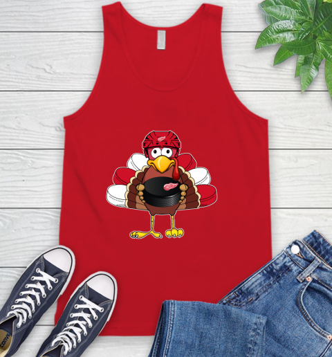 Detroit Red Wings Turkey Thanksgiving Day Tank Top 6