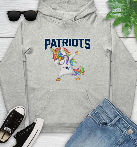 New England Patriots NFL Football Funny Unicorn Dabbing Sports Youth Hoodie