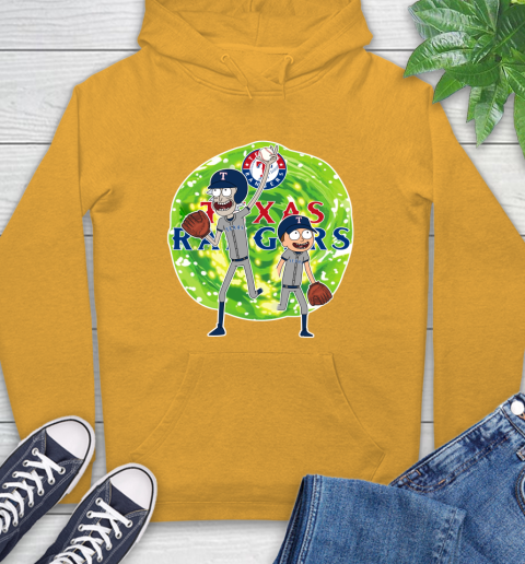 MLB Texas Rangers Rick And Morty Baseball Sports Hoodie 3