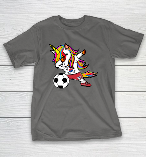 Dabbing Unicorn South Korea Football Korean Flag Soccer T-Shirt 21