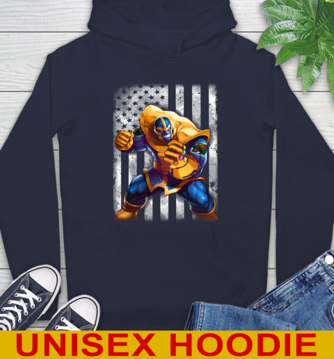 NHL Hockey Minnesota Wild Thanos Marvel American Flag Shirt Hoodie 3