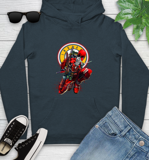 NBA Deadpool Marvel Comics Sports Basketball Indiana Pacers Youth Hoodie 8