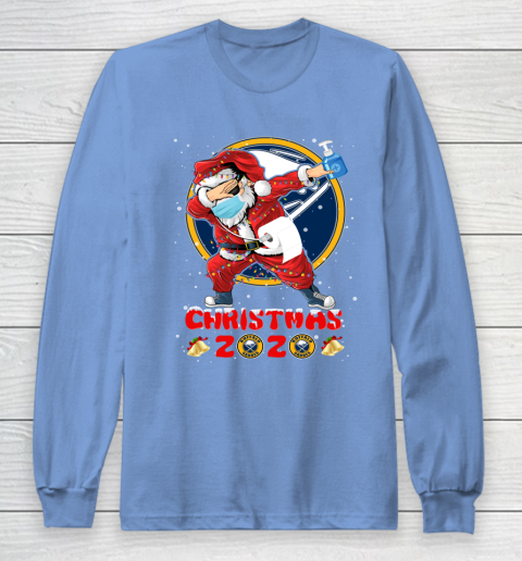 Buffalo Sabres Funny Santa Claus Dabbing Christmas 2020 NHL Long Sleeve T-Shirt 8
