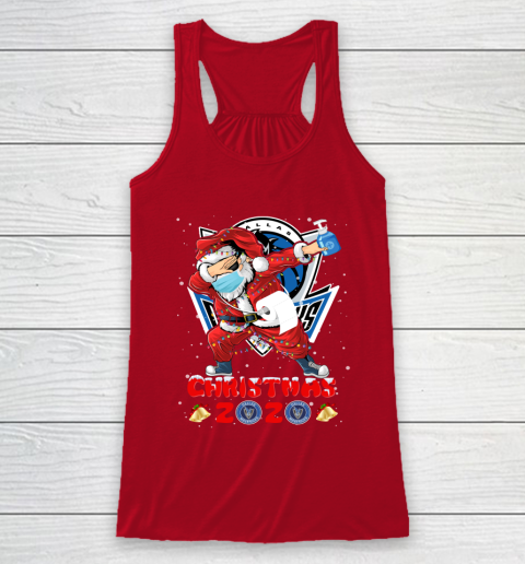 Dallas Mavericks Funny Santa Claus Dabbing Christmas 2020 NBA Racerback Tank 4