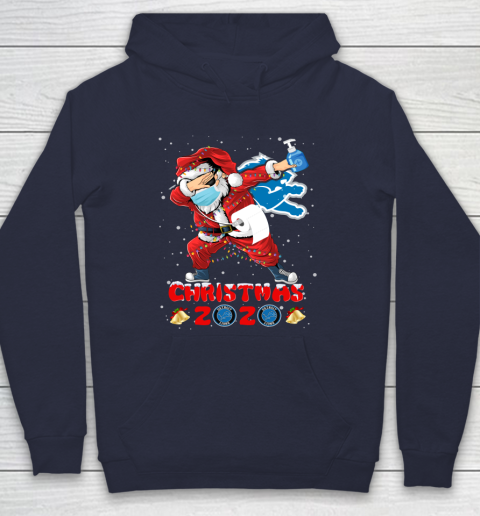 Detroit Lions Funny Santa Claus Dabbing Christmas 2020 NFL Hoodie 2