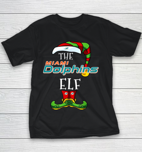 Miami Dolphins Christmas ELF Funny NFL Youth T-Shirt