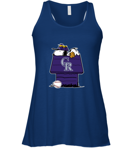 Colorado Rockies Snoopy And Woodstock Resting Together MLB Racerback Tank