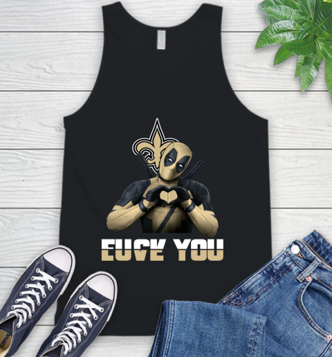 NHL New Orleans Saints Deadpool Love You Fuck You Football Sports Tank Top