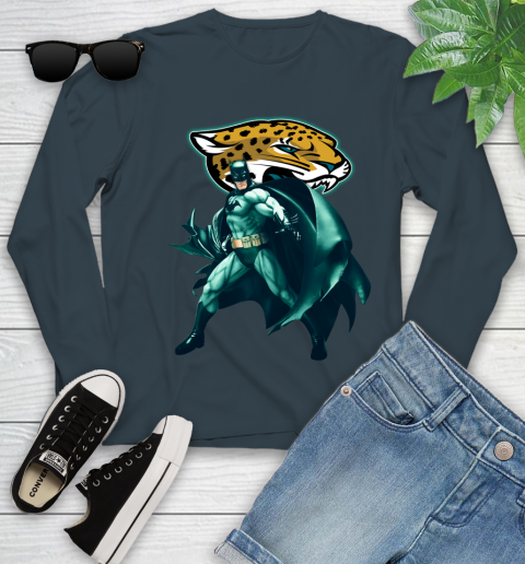 NFL Batman Football Sports Jacksonville Jaguars Youth Long Sleeve 8