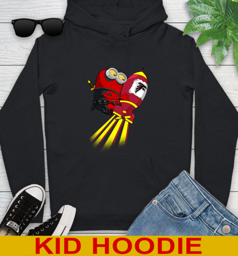 NFL Football Atlanta Falcons Deadpool Minion Marvel Shirt Youth Hoodie