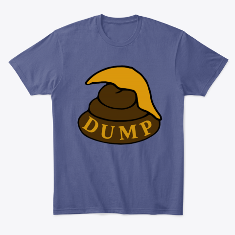 qhwk trump dump a piece of shit with trump hair classic t shirt 2 front purple