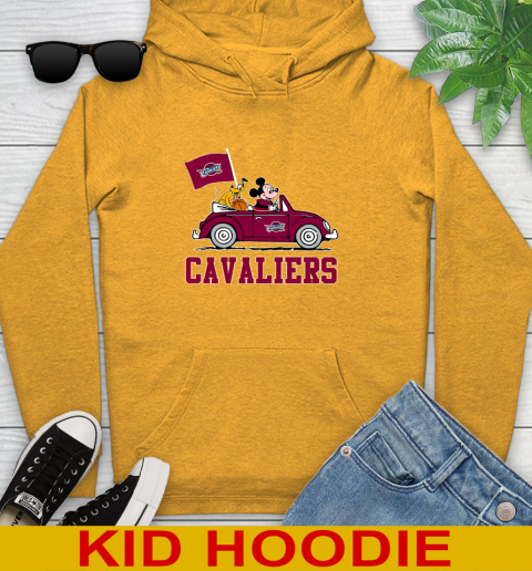 NBA Basketball Cleveland Cavaliers Pluto Mickey Driving Disney Shirt Youth Hoodie 3