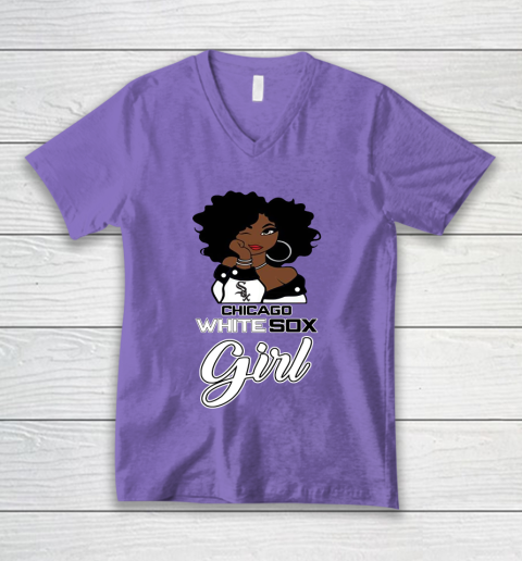 Chicago White Sox Girl MLB V-Neck T-Shirt 9