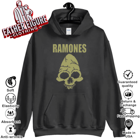Cm Punk Wearing Ramones Skull Hoodie