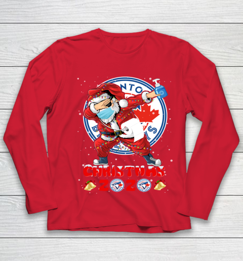 Toronto Blue Jays Funny Santa Claus Dabbing Christmas 2020 MLB Youth Long Sleeve 8