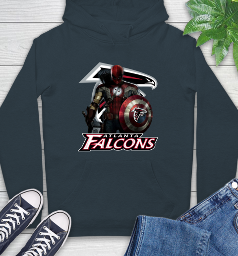 NFL Captain America Thor Spider Man Hawkeye Avengers Endgame Football Atlanta Falcons Hoodie 7