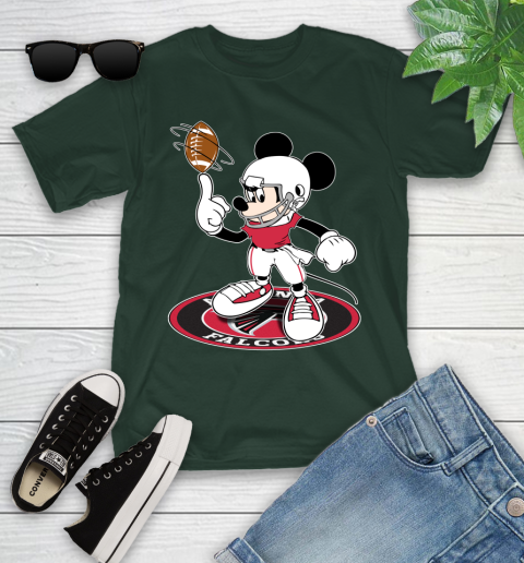 NFL Football Atlanta Falcons Cheerful Mickey Disney Shirt Youth T-Shirt 5