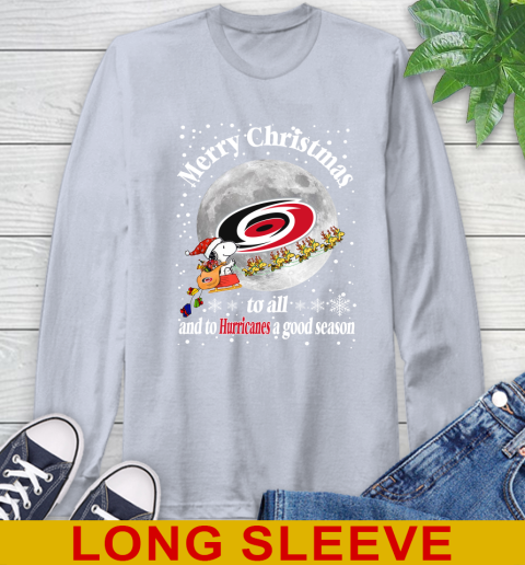 Carolina Hurricanes Merry Christmas To All And To Hurricanes A Good Season NHL Hockey Sports Long Sleeve T-Shirt 6