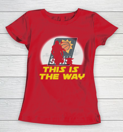 Phoenix Suns NBA Basketball Star Wars Yoda And Mandalorian This Is The Way Women's T-Shirt 9