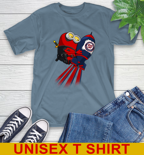 MLB Baseball Washington Nationals Deadpool Minion Marvel Shirt T-Shirt 8