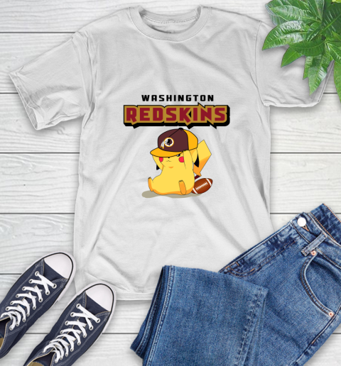 NFL Pikachu Football Washington Redskins T-Shirt