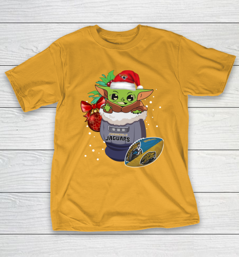 Jacksonville Jaguars Christmas Baby Yoda Star Wars Funny Happy NFL T-Shirt 4