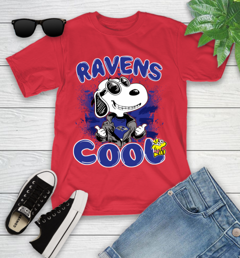 NFL Football Baltimore Ravens Cool Snoopy Shirt Youth T-Shirt 11