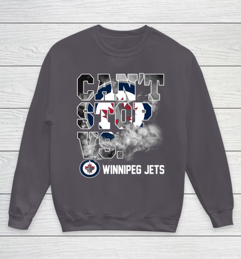 NHL Winnipeg Jets Hockey Can't Stop Vs Youth Sweatshirt 5