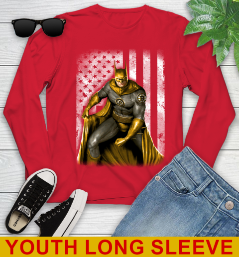 Boston Bruins NHL Hockey Batman DC American Flag Shirt Youth Long Sleeve 11