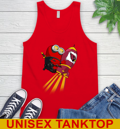 NFL Football Arizona Cardinals Deadpool Minion Marvel Shirt Tank Top 5