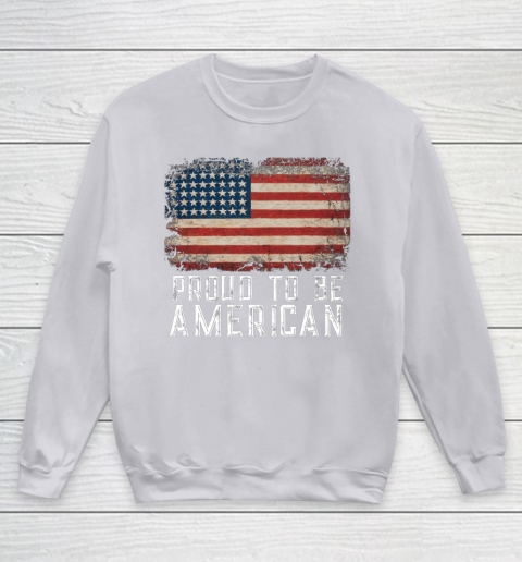Proud American Patriotic USA Flag Youth Sweatshirt 3
