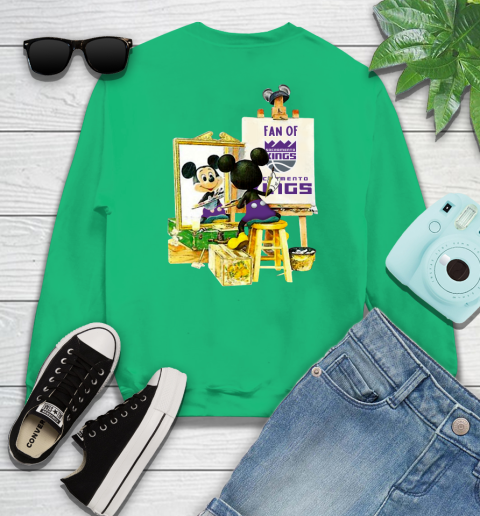 NBA Basketball Sacramento Kings Mickey Drawing Shirt 31