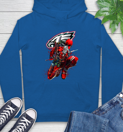NFL Deadpool Marvel Comics Sports Football Philadelphia Eagles Hoodie 9