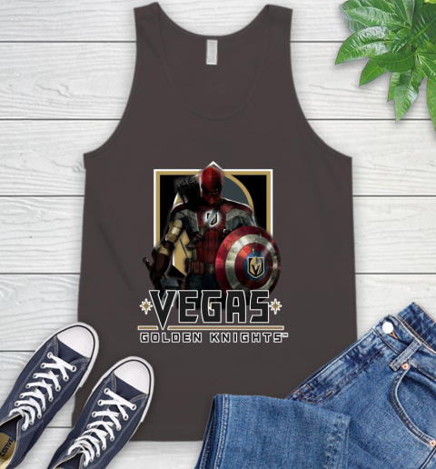 NHL Captain America Thor Spider Man Hawkeye Avengers Endgame Hockey Vegas Golden Knights Tank Top 7