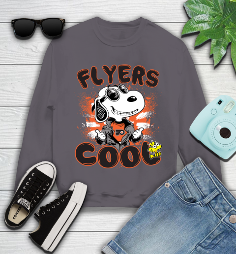 NHL Hockey Philadelphia Flyers Cool Snoopy Shirt Youth Sweatshirt 4