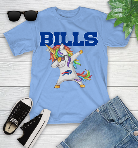 Buffalo Bills NFL Football Funny Unicorn Dabbing Sports Youth T-Shirt 11
