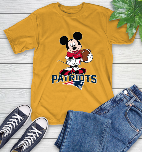 NFL Football New England Patriots Cheerful Mickey Mouse Shirt T-Shirt 3