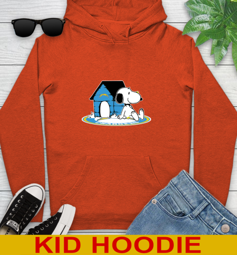 NFL Football Los Angeles Chargers Snoopy The Peanuts Movie Shirt Youth Hoodie 5
