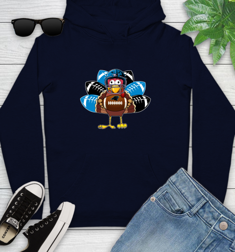 Carolina Panthers Turkey Thanksgiving Day Youth Hoodie 4