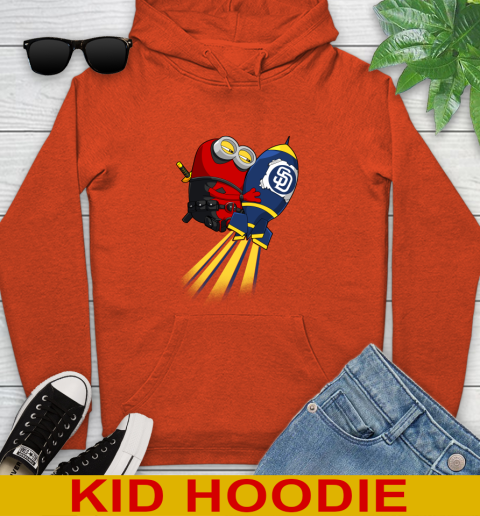 MLB Baseball San Diego Padres Deadpool Minion Marvel Shirt Youth Hoodie 4