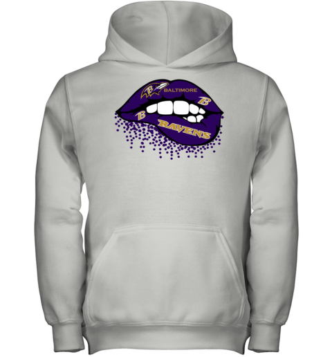 Baltimore Ravens Inspired Lips Youth Hoodie