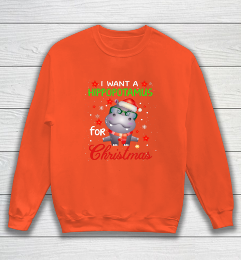 I Want A Hippopotamus For Christmas Funny Hippo Gifts Sweatshirt 3
