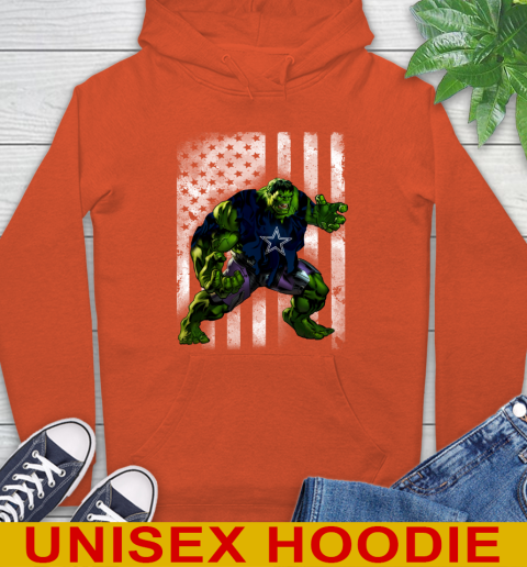 Dallas Cowboys Hulk Marvel Avengers NFL Football American Flag Hoodie 4