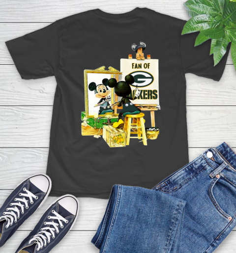 NFL Football Green Bay Packers Mickey Drawing Shirt