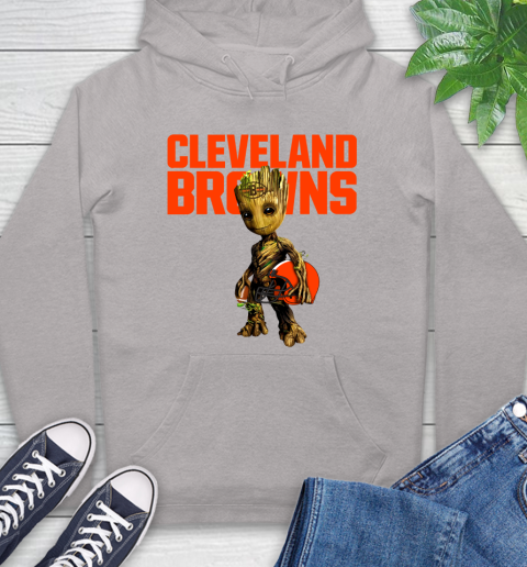 Cleveland Browns NFL Football Groot Marvel Guardians Of The Galaxy Hoodie 12